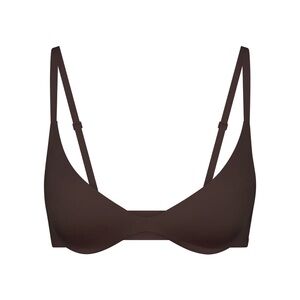 Skims Wireless Form Super Push Up Bra in Espresso